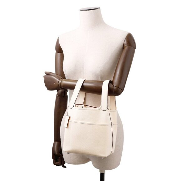 HERMES Picotin Lock Cargo Size PM Swift Leather/Toile Goelan Nata - Picture 3 of 7